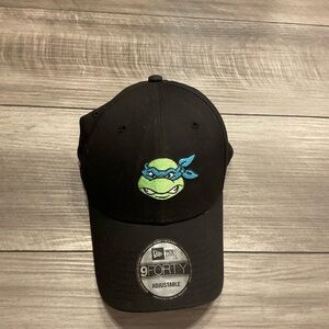 New Era Black Cap with Ninja Turtle Design